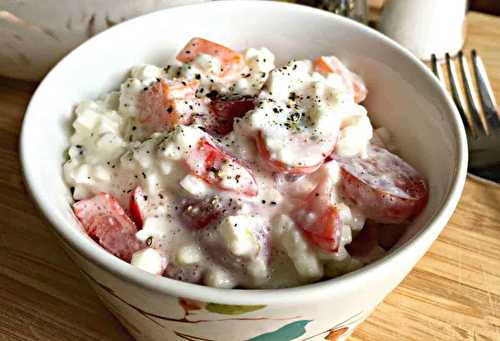 La fameuse recette de salade au fromage cottage crémeuse de maman!