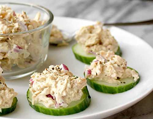 La meilleure recette de bouchées de concombre au thon! (Rapide et santé)