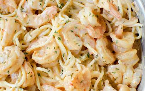 La meilleure recette de pâtes aux crevettes Bang! Bang!