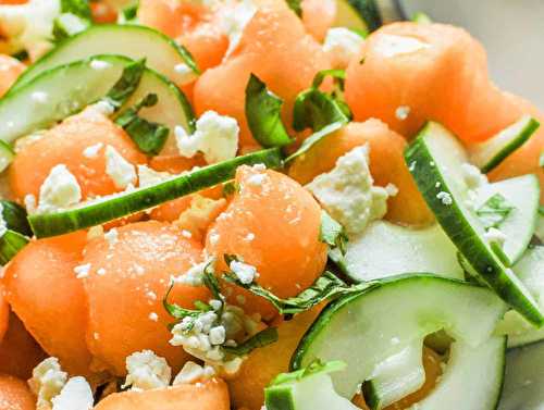 La meilleure recette de salade de concombre et cantaloup (Très facile!)