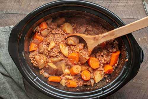 La recette de bœuf haché et légumes à la mijoteuse (Repas facile à faire!)