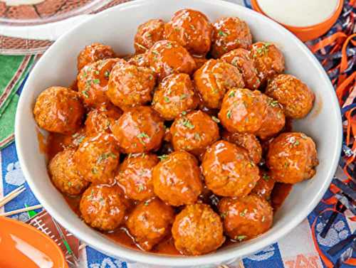 La recette de boulettes à la sauce Ranch et Buffalo à la mijoteuse!