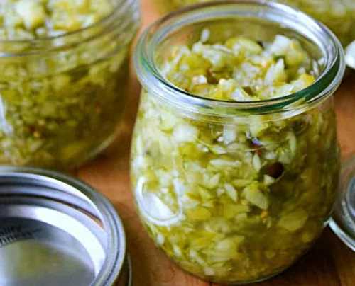 La recette de relish ancestrale de nos grands-mères!