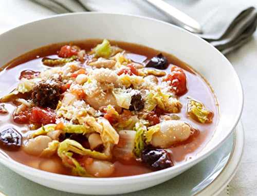 La recette de soupe santé aux haricots et pruneaux à la Toscane!