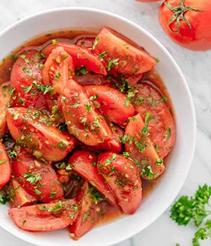 La recette de tomates marinées facile et délicieuse!