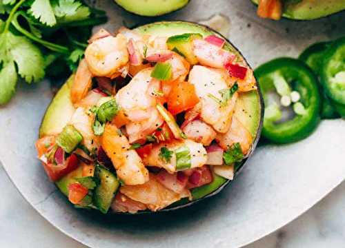 La recette facile d'avocats farcis aux crevettes!