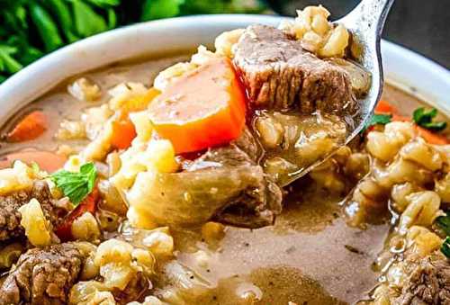 La recette facile de la soupe santé à l’orge et au bœuf!