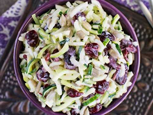 La recette facile de salade de courgettes et canneberges (Très santé)!