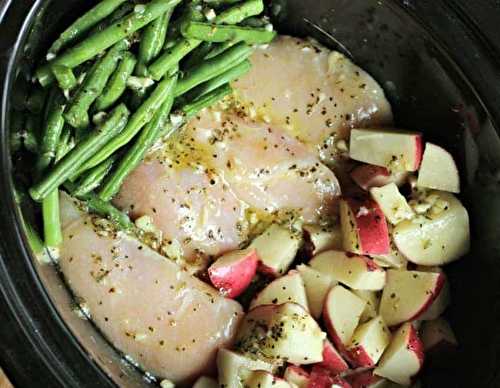 La recette parfaite de poulet, patates et fèves vertes dans la mijoteuse!