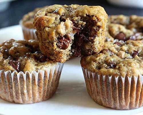 La recette super facile de muffins aux bananes, chocolat et expresso!