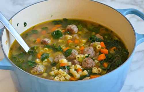 La recette super facile de soupe de noces à l'italienne! (Avec des boulettes!)