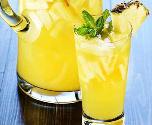 La sangria pétillante à l'ananas est le drink incontournable de l'été!