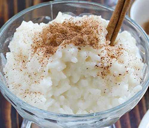 Le délicieux pouding au riz et à la cannelle qui est santé et très facile à faire!