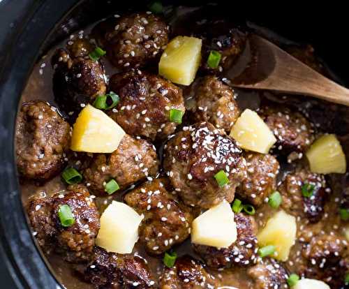 Les boulettes de viande hawaïenne à la mijoteuse et sa sauce parfaite!