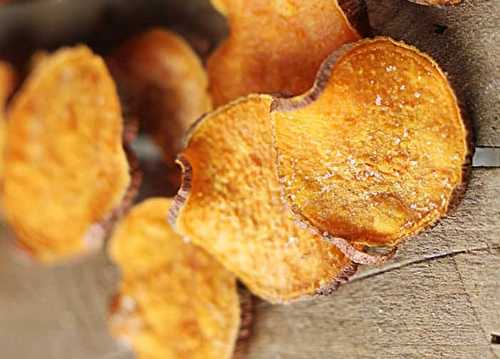 Les délicieuses chips de patates douces au sel et vinaigre...