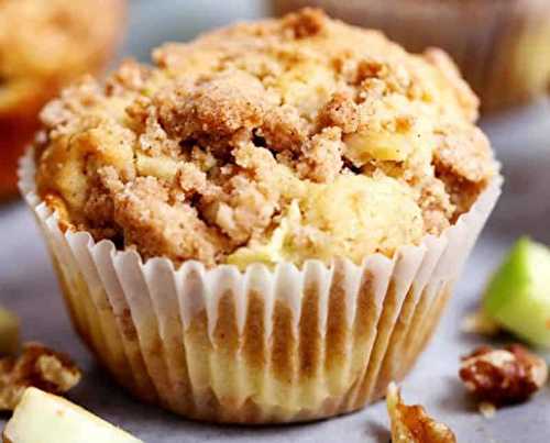 Les délicieux muffins au fromage à la crème et aux pommes!