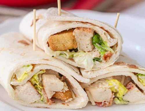 Les délicieux wrap au poulet césar (Un repas simple et parfait!)