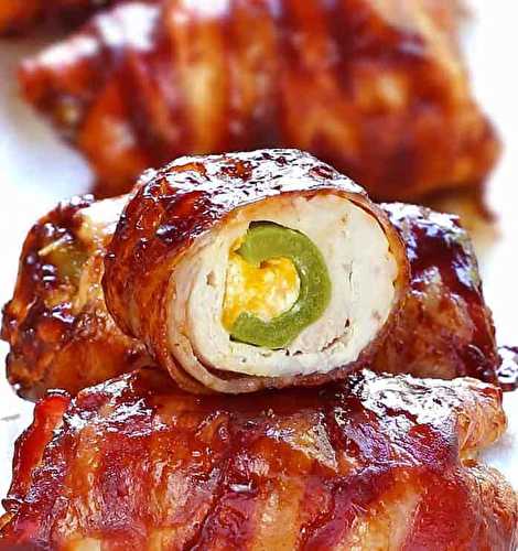Les petites bombes de poulet et bacon sur le BBQ (Très bon!)
