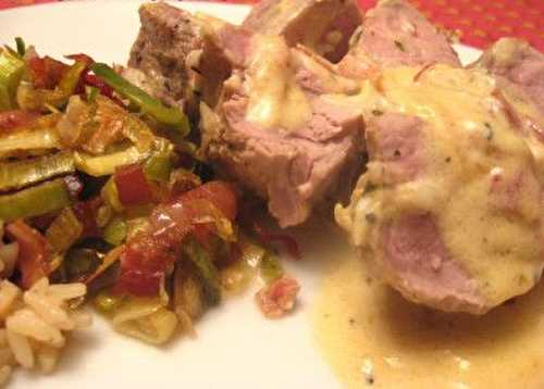 Recette de Filet de porc au blanc de poireau toute simple et rapide à faire