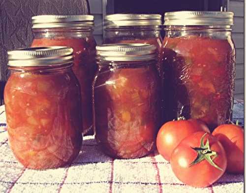 Recette de Ketchup aux fruits très simple afin de faire des conserves