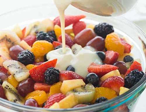 Salade de fruits et vinaigrette à la vanille... Facile, santé et rafraîchissant!