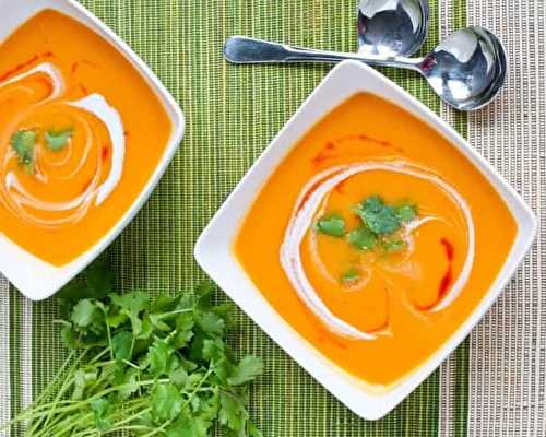 Un délicieux potage de patates douces (piquant) très facile à faire!