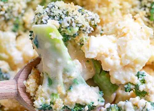 Une fabuleuse casserole santé de brocoli et de chou-fleur gratinée!