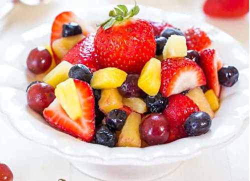 Une superbe recette de salade de fruits à la vanille!