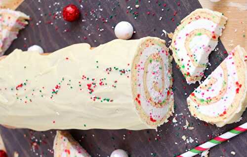 Une délicieuse bûche de Noël à la vanille pour le réveillon :)