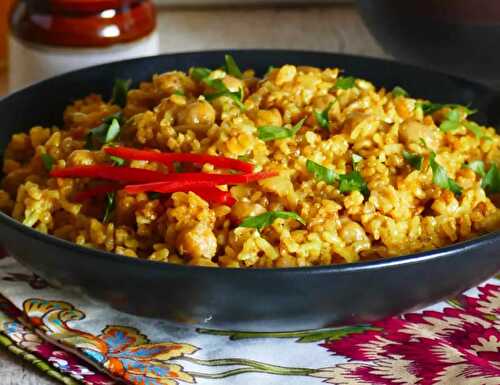 Risotto végé au curi à l’autocuiseur