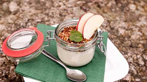 Verrine de pommes au fromage blanc