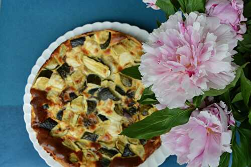 La tarte au chèvre à la menthe et aux légumes de Christine