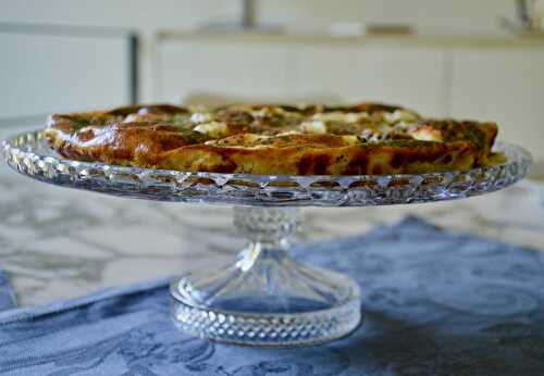 La tarte aux chèvre et à la menthe fraîche