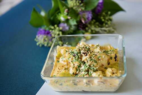 Le gratin de chou-fleur aux graines de moutarde