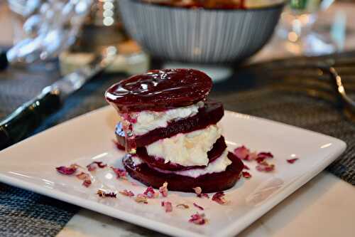 Le millefeuille de betterave au chèvre de Chantal