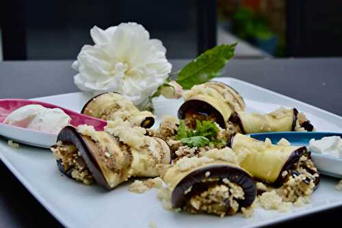 Roulés d'aubergines à la marocaine