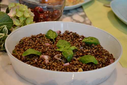 Salade de lentilles aux échalotes