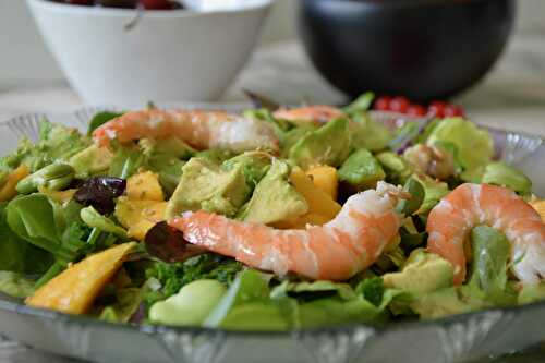 Salade mangue avocat et crevettes de Christine