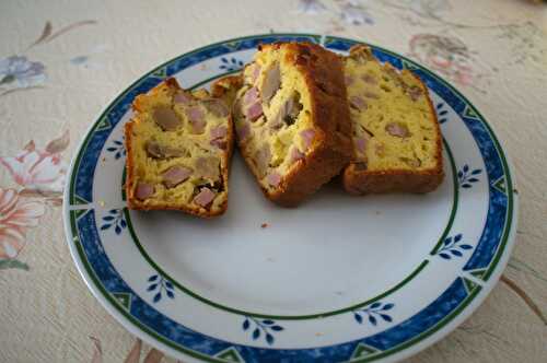 Cake au jambon, champignons et fromage