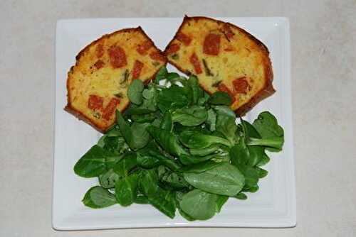 Cake au poivron vert et chorizo