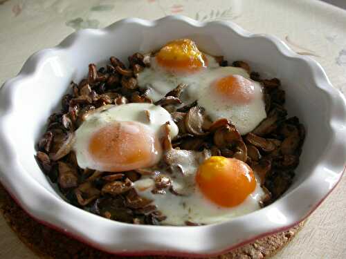 Eminces de champignons aux oeufs