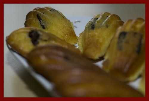 Madeleines au coeur fondant de chocolat