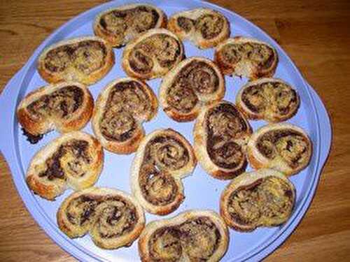 Palmiers chocolat noisette