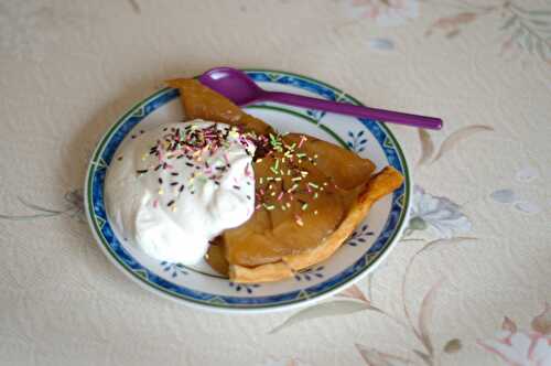 Tarte tatin accompagné de chantilly