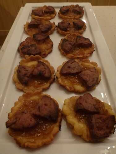 Tartelettes confit d'oignon/foie gras