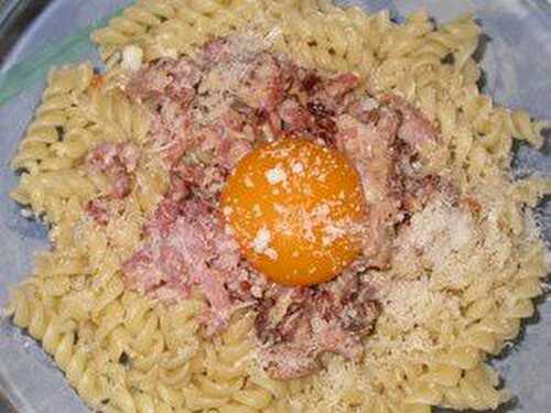 Tortis à la carbonara