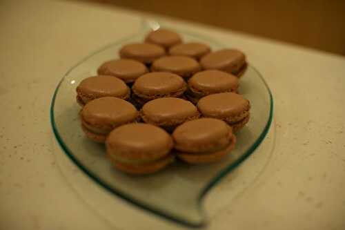 Macarons au chocolat ganache chocolat blanc