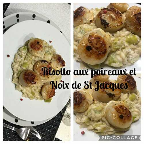 Risotto aux poireaux et Noix de saint Jacques