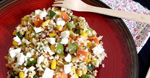 BOULGOUR ET QUINOA AUX LÉGUMES ET A LA FETA