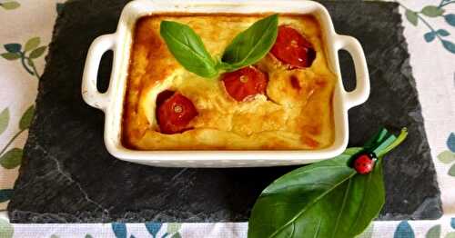 CLAFOUTIS TOMATES CERISES ET FETA